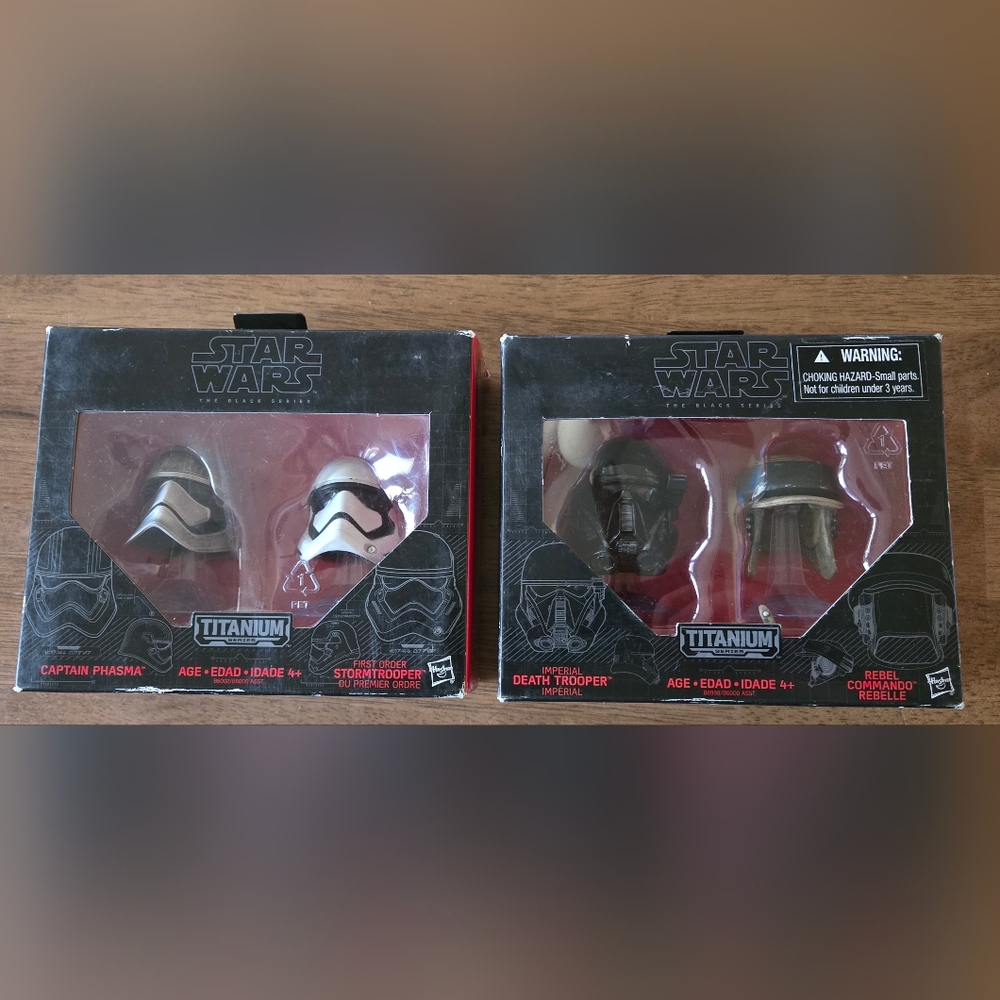 Star wars the black series helmets 2 and 6  Titanium